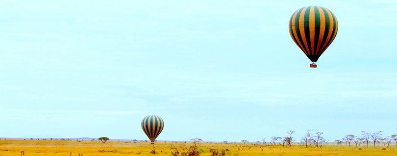 Hot air balloon over the Serengeti